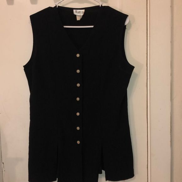 Vintage black sleeve less top size M - Picture 1 of 5